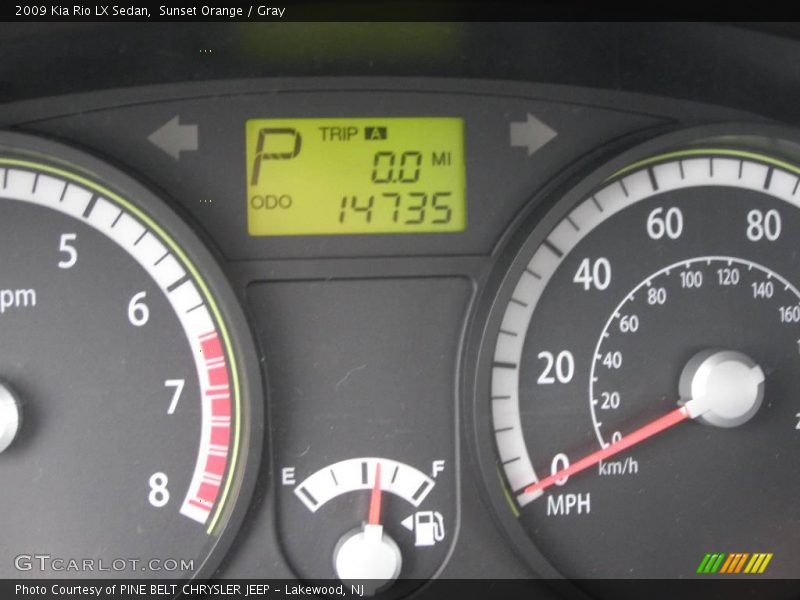 Sunset Orange / Gray 2009 Kia Rio LX Sedan