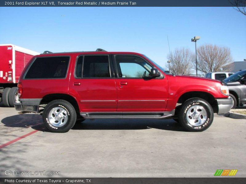 Toreador Red Metallic / Medium Prairie Tan 2001 Ford Explorer XLT V8
