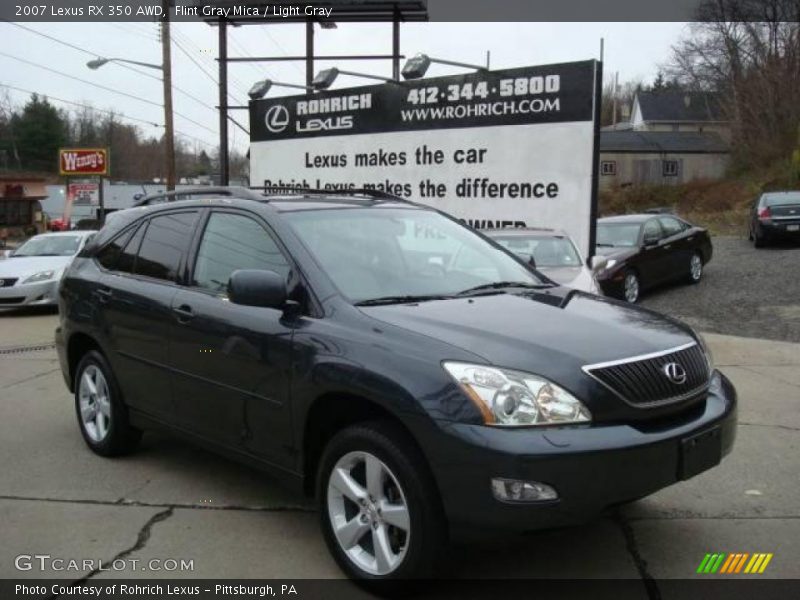 Flint Gray Mica / Light Gray 2007 Lexus RX 350 AWD