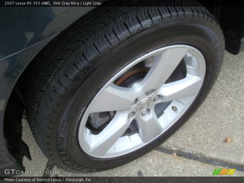 Flint Gray Mica / Light Gray 2007 Lexus RX 350 AWD