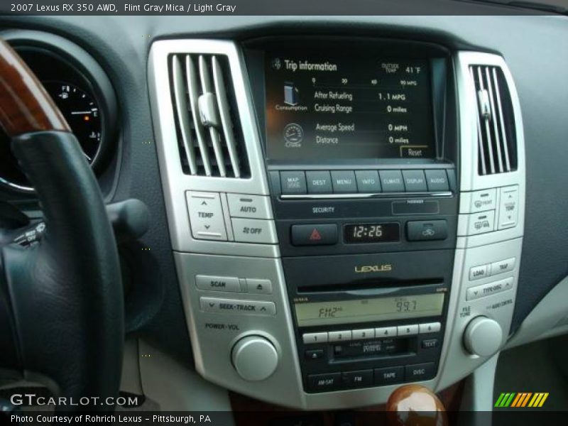 Flint Gray Mica / Light Gray 2007 Lexus RX 350 AWD