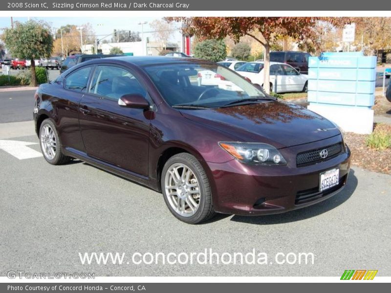 Sizzling Crimson Red Mica / Dark Charcoal Gray 2008 Scion tC