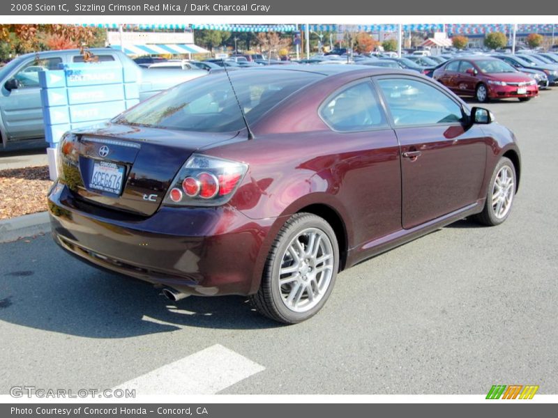 Sizzling Crimson Red Mica / Dark Charcoal Gray 2008 Scion tC