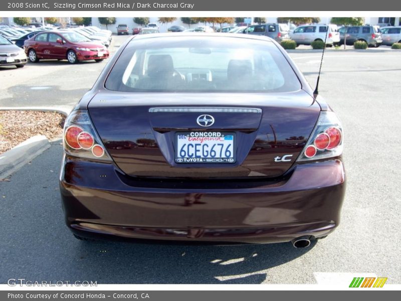 Sizzling Crimson Red Mica / Dark Charcoal Gray 2008 Scion tC
