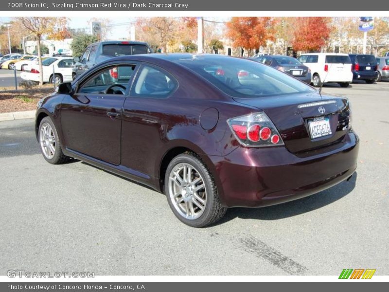 Sizzling Crimson Red Mica / Dark Charcoal Gray 2008 Scion tC
