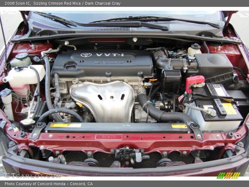 Sizzling Crimson Red Mica / Dark Charcoal Gray 2008 Scion tC
