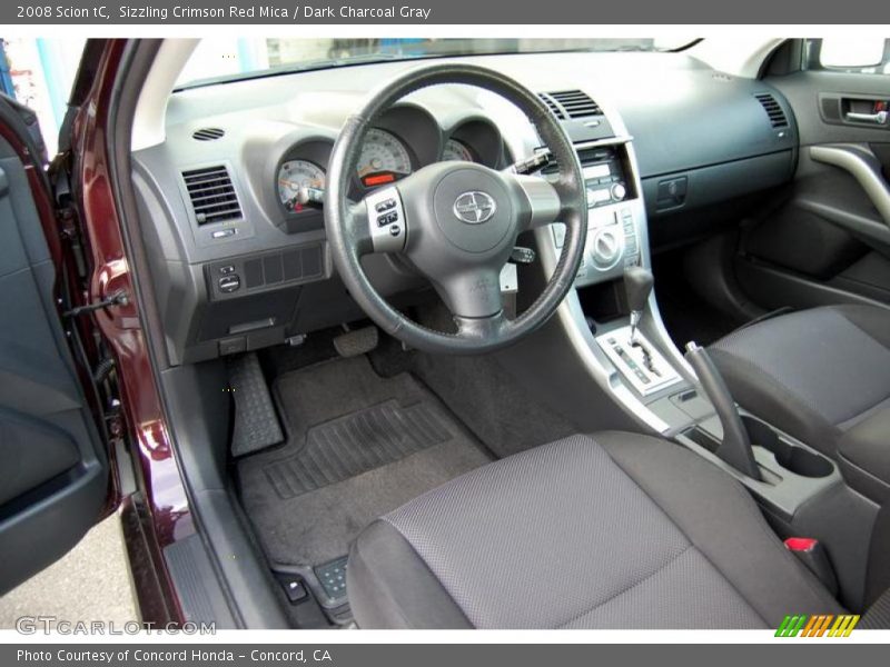 Sizzling Crimson Red Mica / Dark Charcoal Gray 2008 Scion tC