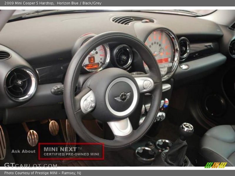 Horizon Blue / Black/Grey 2009 Mini Cooper S Hardtop
