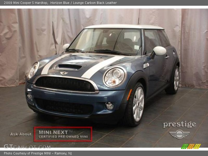Horizon Blue / Lounge Carbon Black Leather 2009 Mini Cooper S Hardtop