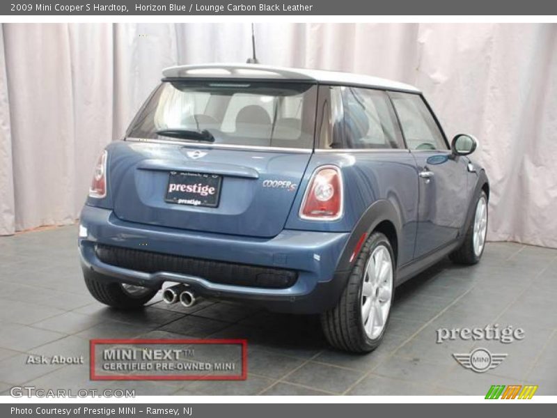 Horizon Blue / Lounge Carbon Black Leather 2009 Mini Cooper S Hardtop