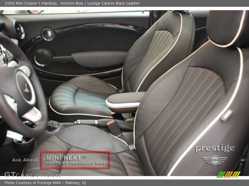 Horizon Blue / Lounge Carbon Black Leather 2009 Mini Cooper S Hardtop