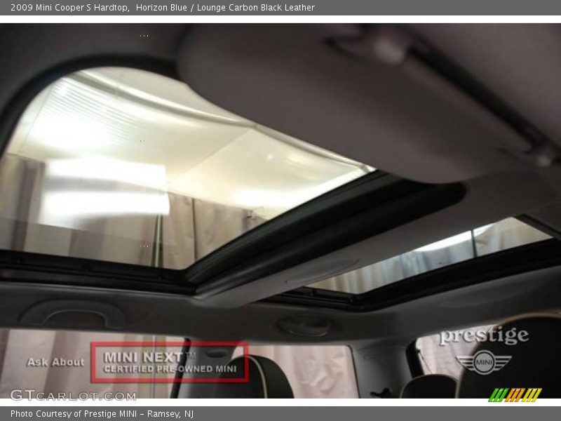 Horizon Blue / Lounge Carbon Black Leather 2009 Mini Cooper S Hardtop