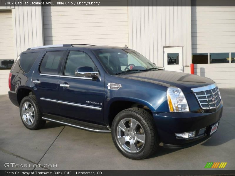 Blue Chip / Ebony/Ebony 2007 Cadillac Escalade AWD
