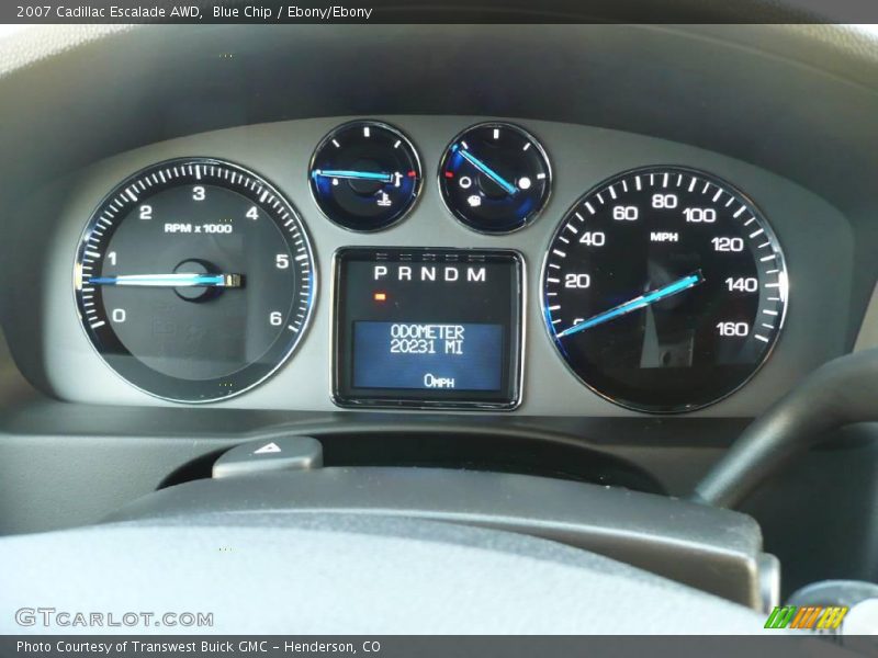 Blue Chip / Ebony/Ebony 2007 Cadillac Escalade AWD