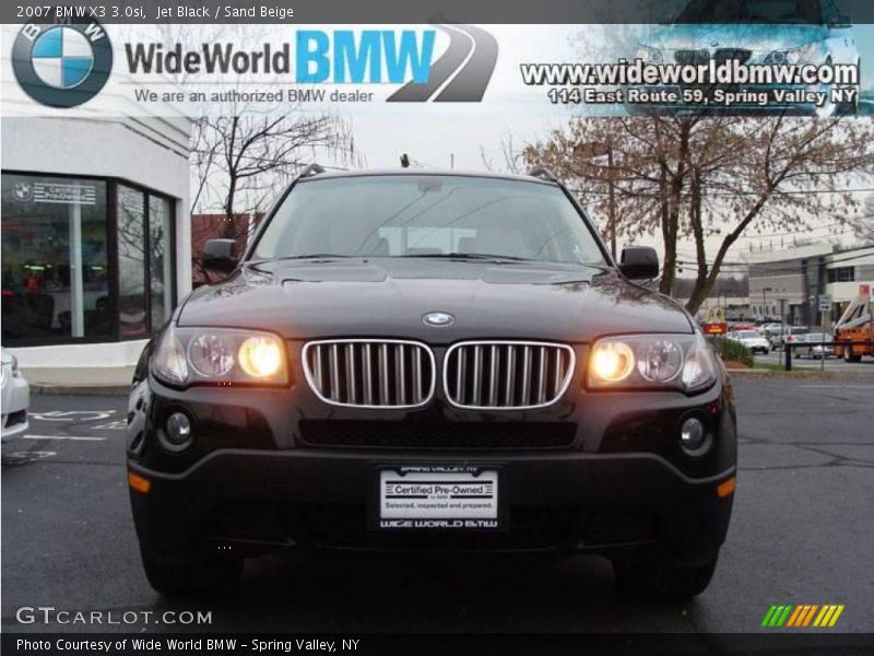 Jet Black / Sand Beige 2007 BMW X3 3.0si