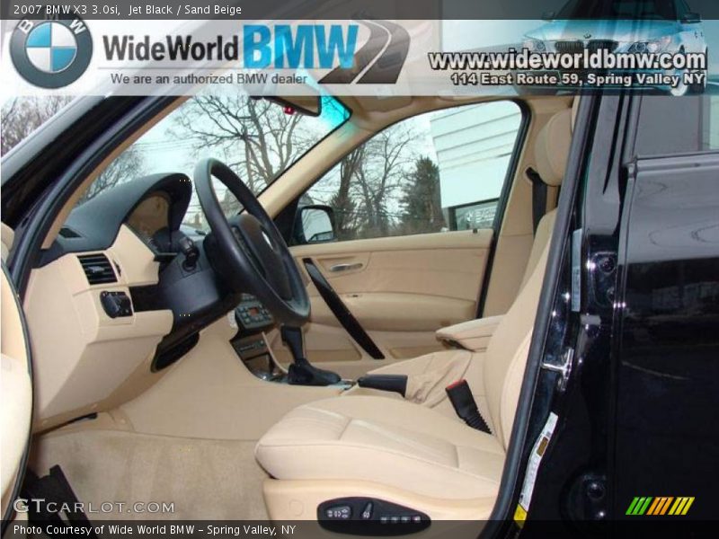 Jet Black / Sand Beige 2007 BMW X3 3.0si