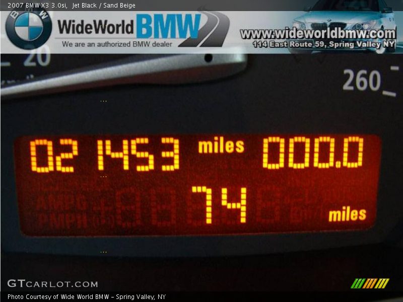 Jet Black / Sand Beige 2007 BMW X3 3.0si