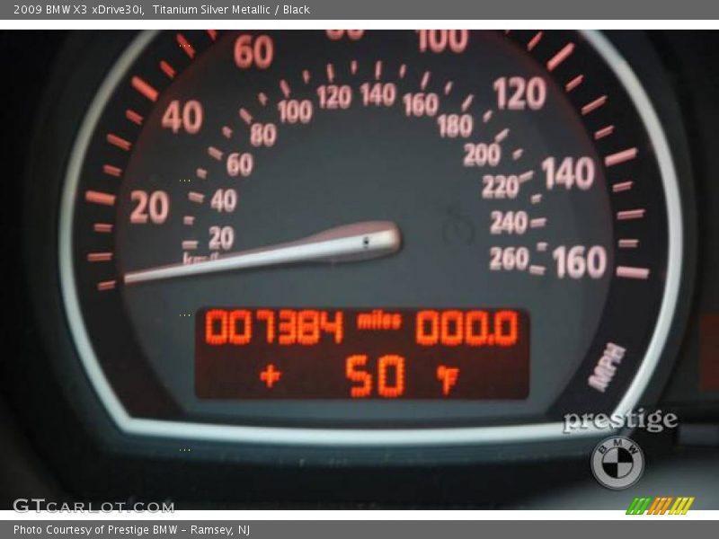 Titanium Silver Metallic / Black 2009 BMW X3 xDrive30i
