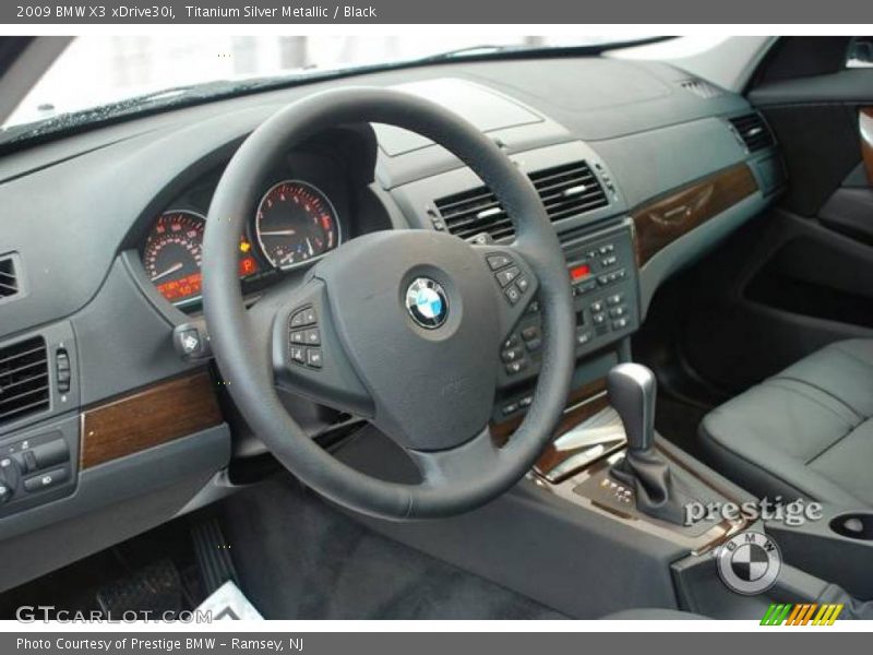 Titanium Silver Metallic / Black 2009 BMW X3 xDrive30i