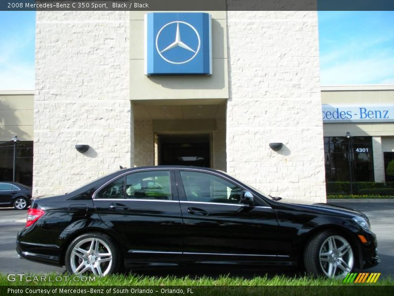 Black / Black 2008 Mercedes-Benz C 350 Sport
