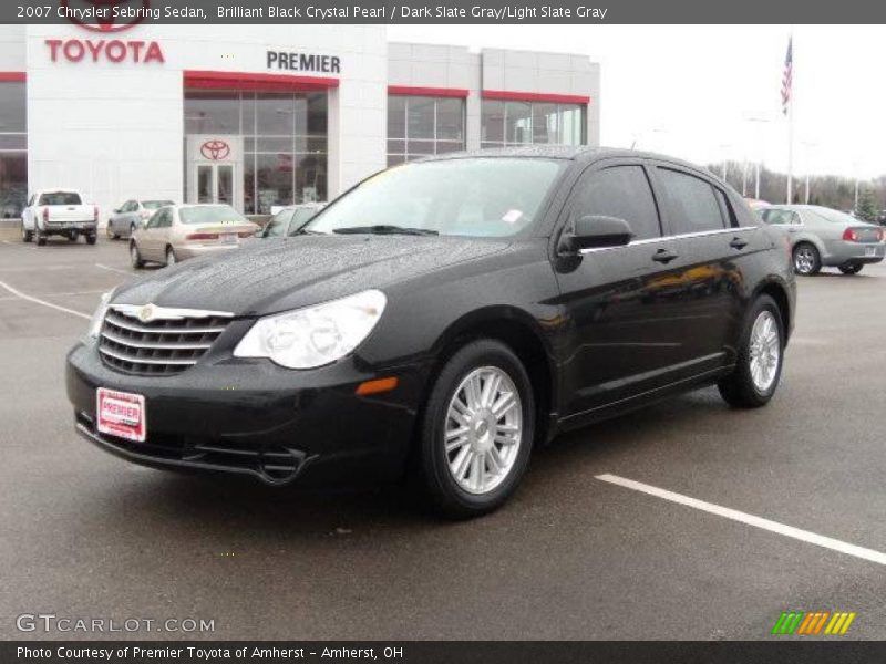 Brilliant Black Crystal Pearl / Dark Slate Gray/Light Slate Gray 2007 Chrysler Sebring Sedan