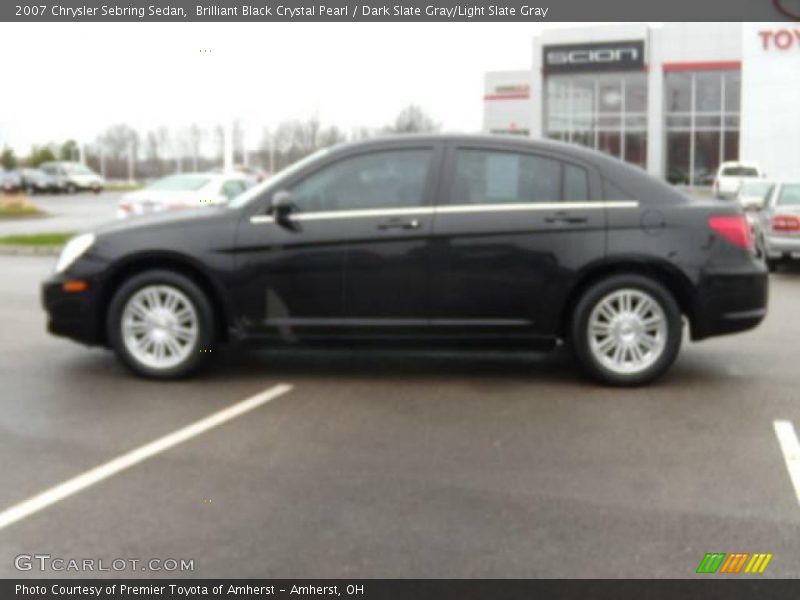 Brilliant Black Crystal Pearl / Dark Slate Gray/Light Slate Gray 2007 Chrysler Sebring Sedan