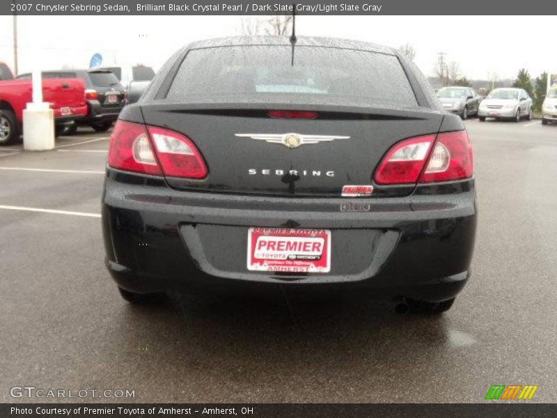 Brilliant Black Crystal Pearl / Dark Slate Gray/Light Slate Gray 2007 Chrysler Sebring Sedan
