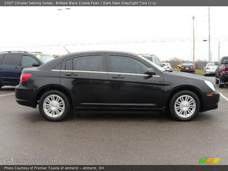 Brilliant Black Crystal Pearl / Dark Slate Gray/Light Slate Gray 2007 Chrysler Sebring Sedan