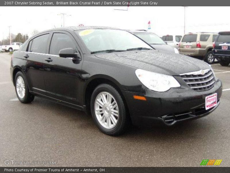 Brilliant Black Crystal Pearl / Dark Slate Gray/Light Slate Gray 2007 Chrysler Sebring Sedan