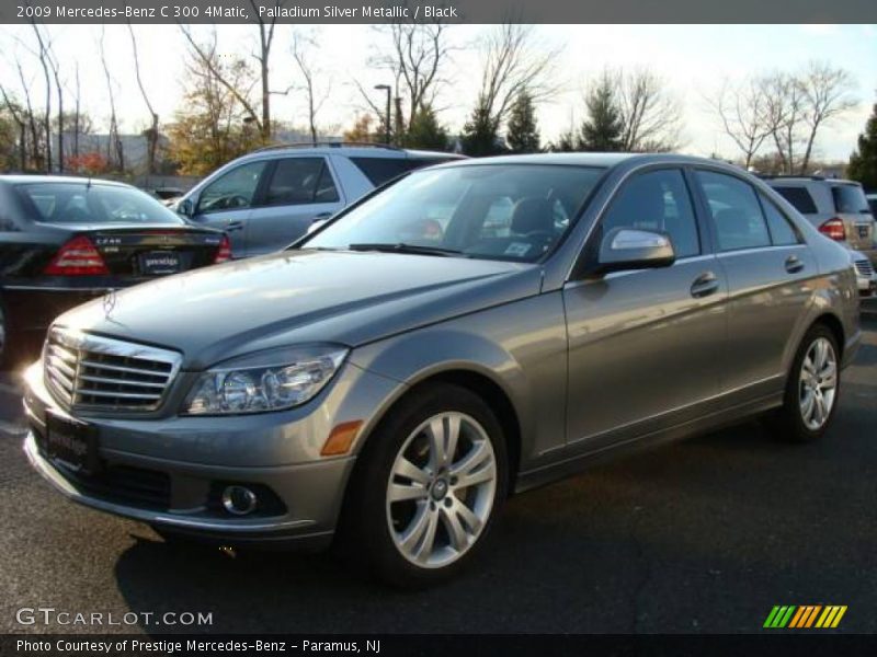 Palladium Silver Metallic / Black 2009 Mercedes-Benz C 300 4Matic