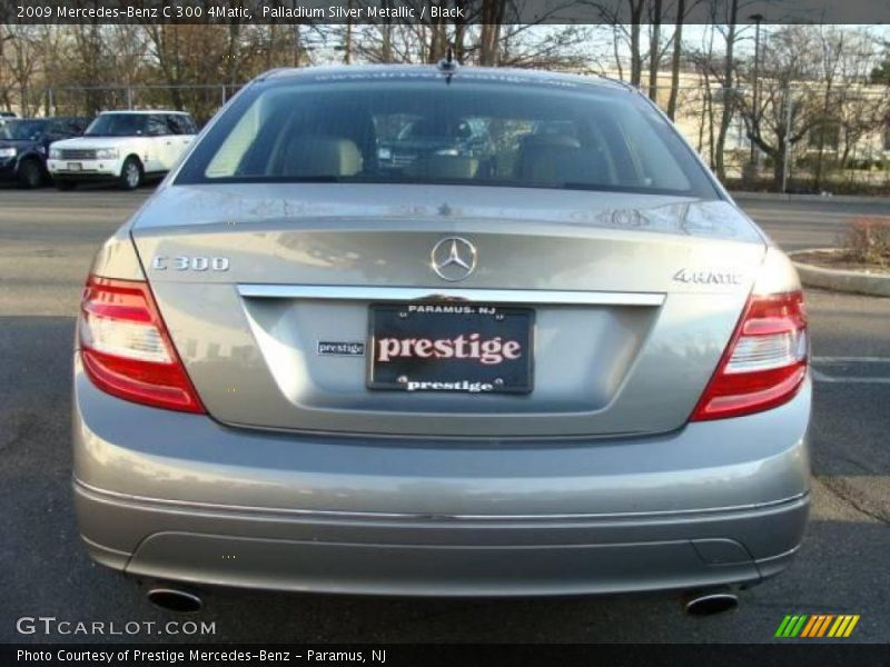 Palladium Silver Metallic / Black 2009 Mercedes-Benz C 300 4Matic
