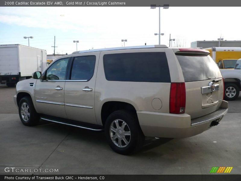 Gold Mist / Cocoa/Light Cashmere 2008 Cadillac Escalade ESV AWD