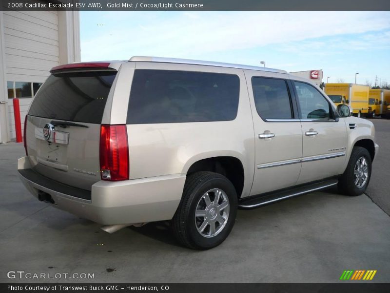 Gold Mist / Cocoa/Light Cashmere 2008 Cadillac Escalade ESV AWD