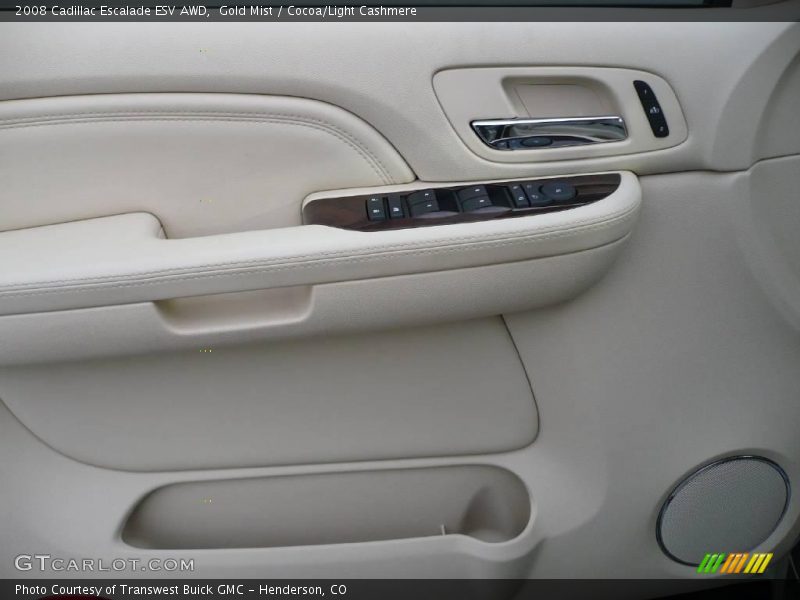 Gold Mist / Cocoa/Light Cashmere 2008 Cadillac Escalade ESV AWD