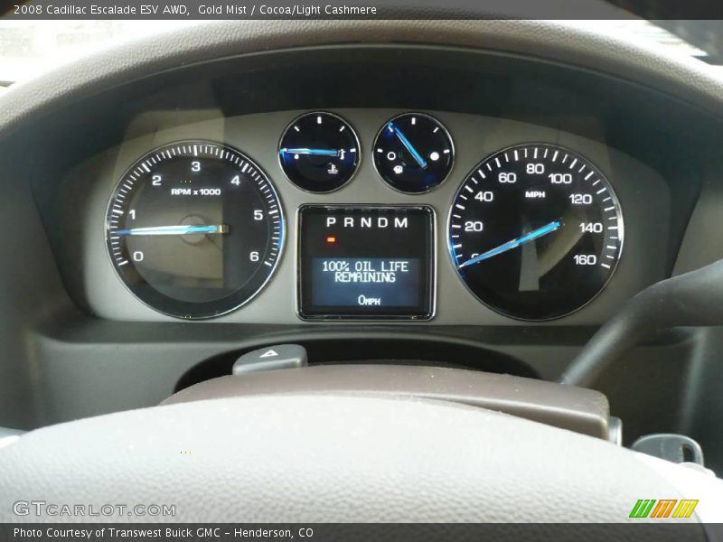 Gold Mist / Cocoa/Light Cashmere 2008 Cadillac Escalade ESV AWD