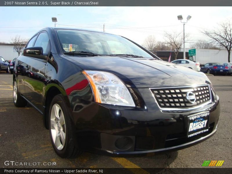 Super Black / Charcoal/Steel 2007 Nissan Sentra 2.0 S