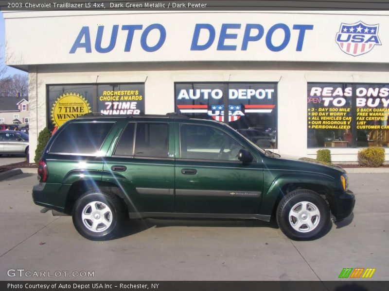 Dark Green Metallic / Dark Pewter 2003 Chevrolet TrailBlazer LS 4x4