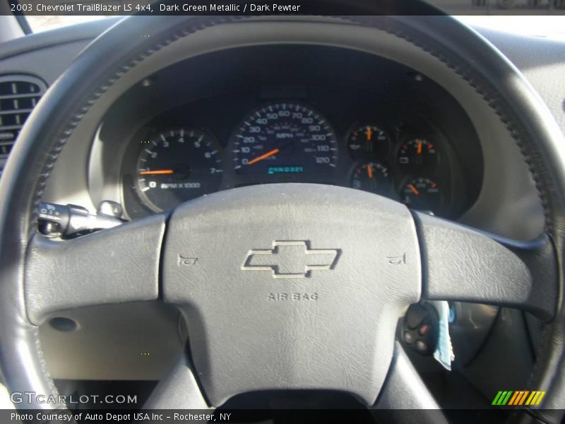 Dark Green Metallic / Dark Pewter 2003 Chevrolet TrailBlazer LS 4x4