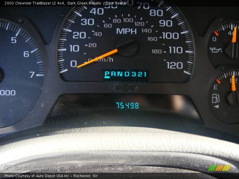 Dark Green Metallic / Dark Pewter 2003 Chevrolet TrailBlazer LS 4x4