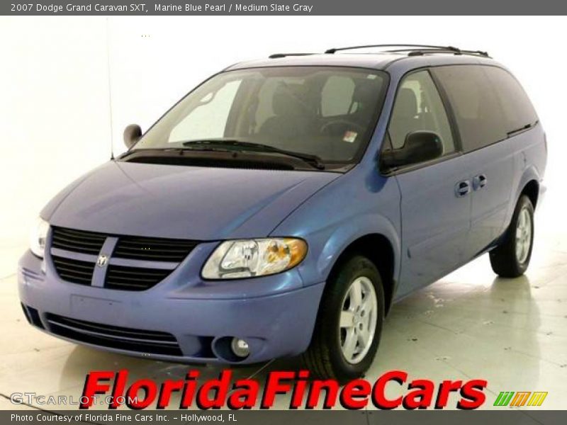 Marine Blue Pearl / Medium Slate Gray 2007 Dodge Grand Caravan SXT