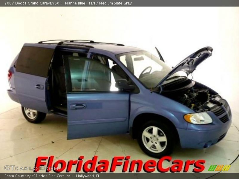 Marine Blue Pearl / Medium Slate Gray 2007 Dodge Grand Caravan SXT