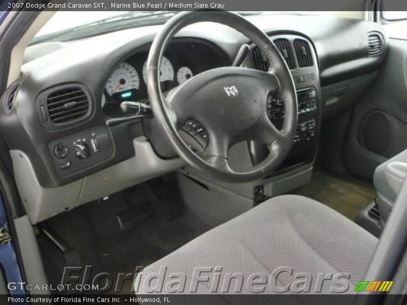 Marine Blue Pearl / Medium Slate Gray 2007 Dodge Grand Caravan SXT