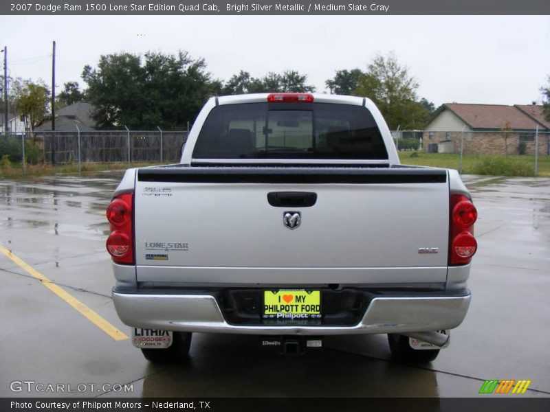 Bright Silver Metallic / Medium Slate Gray 2007 Dodge Ram 1500 Lone Star Edition Quad Cab
