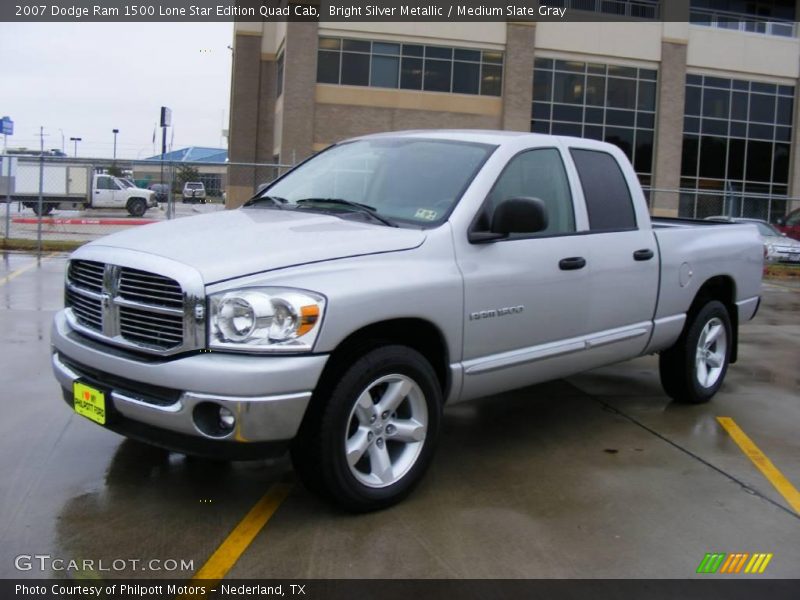 Bright Silver Metallic / Medium Slate Gray 2007 Dodge Ram 1500 Lone Star Edition Quad Cab