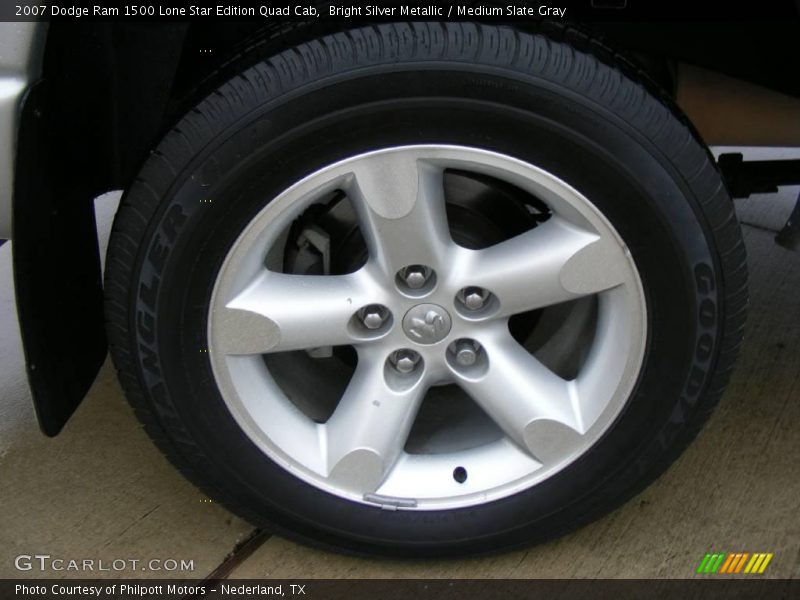 Bright Silver Metallic / Medium Slate Gray 2007 Dodge Ram 1500 Lone Star Edition Quad Cab