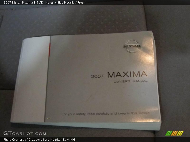 Majestic Blue Metallic / Frost 2007 Nissan Maxima 3.5 SE
