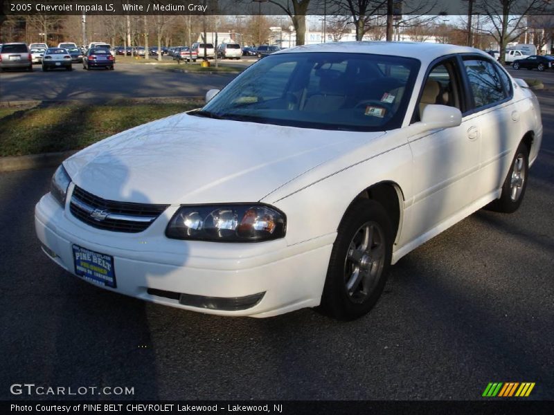White / Medium Gray 2005 Chevrolet Impala LS