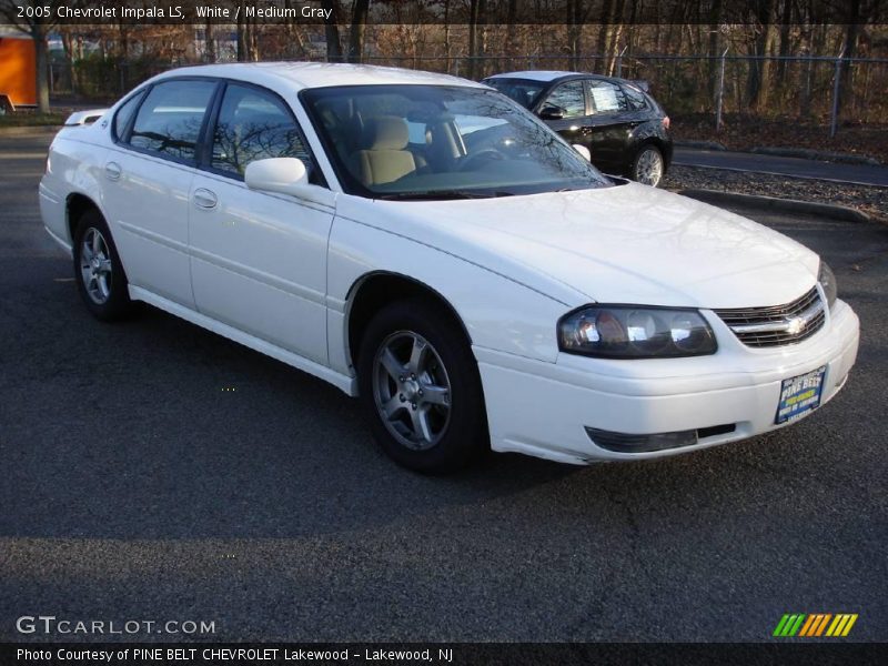 White / Medium Gray 2005 Chevrolet Impala LS