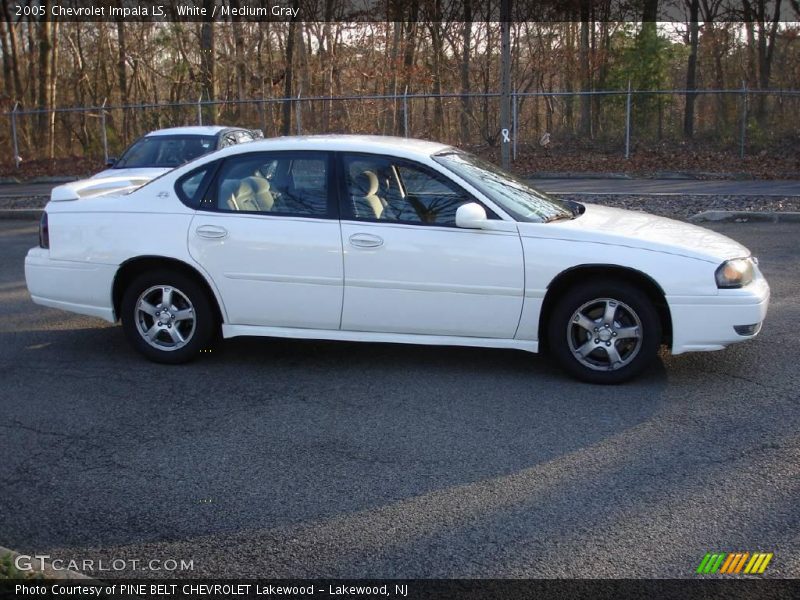 White / Medium Gray 2005 Chevrolet Impala LS