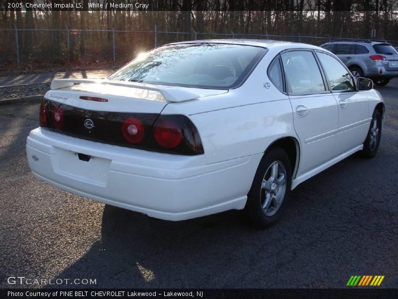 White / Medium Gray 2005 Chevrolet Impala LS